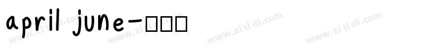 april june字体转换
